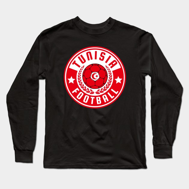 Tunisia Football Long Sleeve T-Shirt by footballomatic